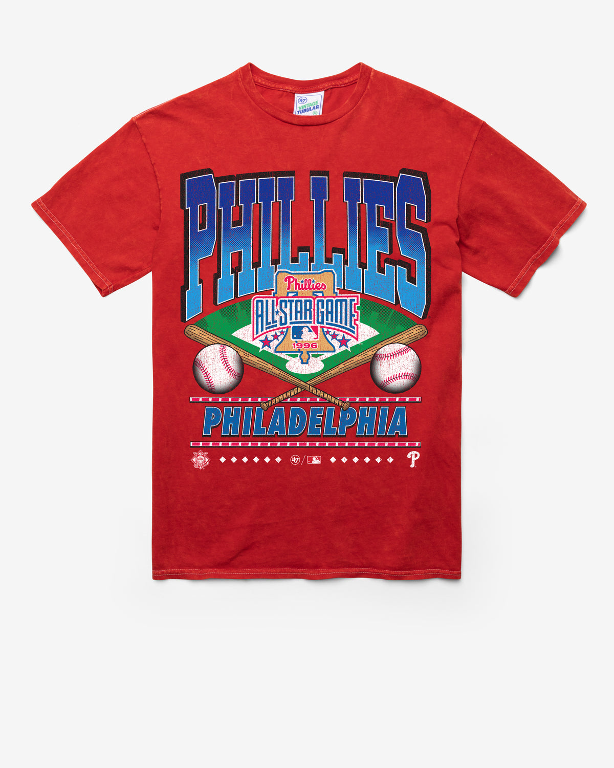 PHILADELPHIA PHILLIES COOPERSTOWN STRAIGHT SHOT VINTAGE '47 TUBULAR TEE