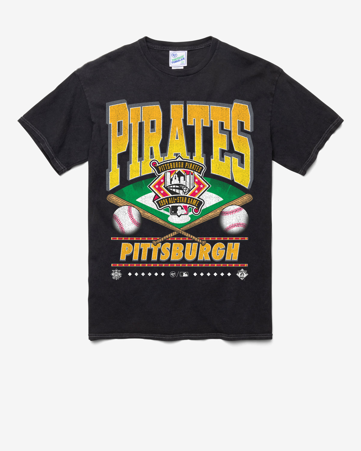 PITTSBURGH PIRATES COOPERSTOWN STRAIGHT SHOT VINTAGE '47 TUBULAR TEE