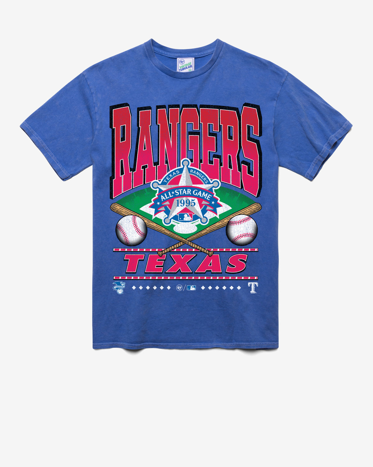 TEXAS RANGERS COOPERSTOWN STRAIGHT SHOT VINTAGE '47 TUBULAR TEE
