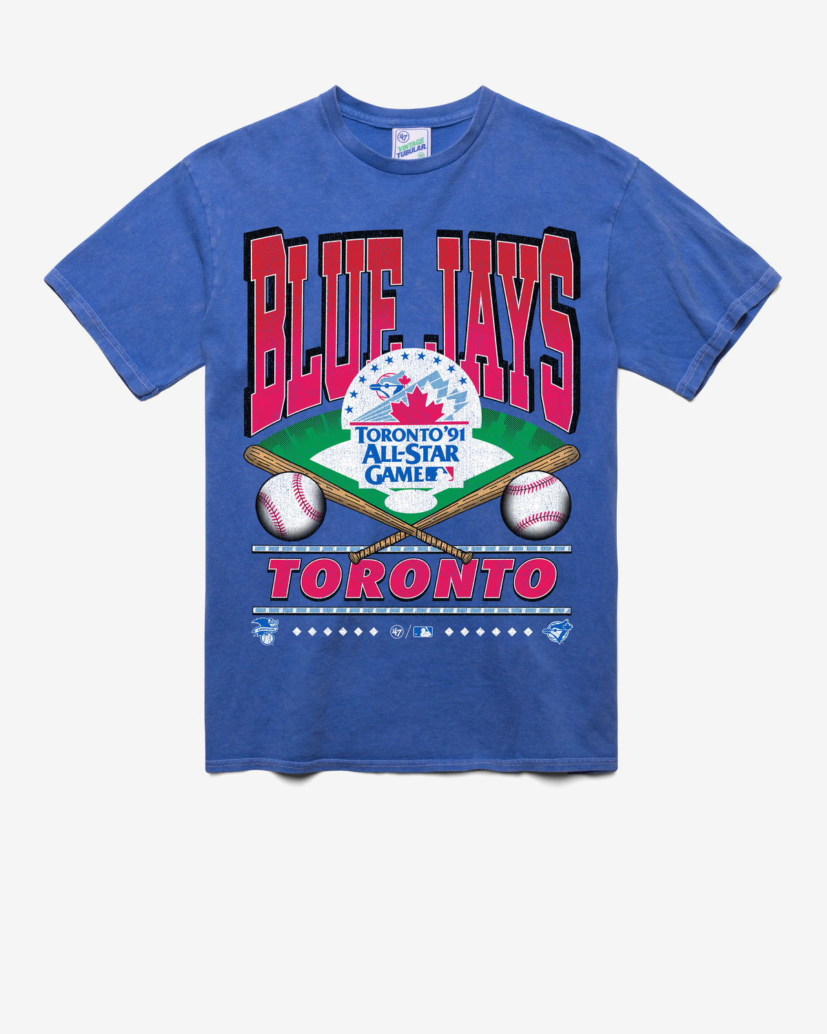 TORONTO BLUE JAYS COOPERSTOWN STRAIGHT SHOT VINTAGE '47 TUBULAR TEE