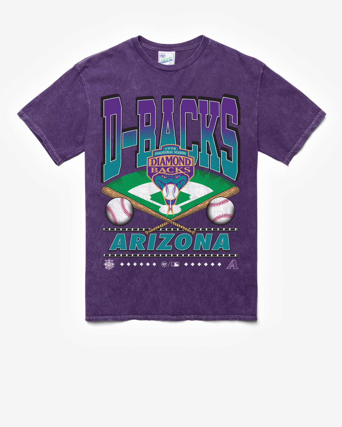ARIZONA DIAMONDBACKS COOPERSTOWN STRAIGHT SHOT VINTAGE '47 TUBULAR TEE