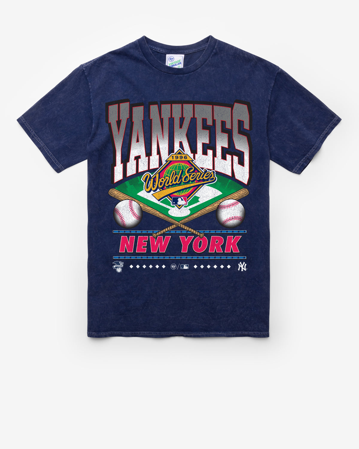 NEW YORK YANKEES COOPERSTOWN WORLD SERIES STRAIGHT SHOT VINTAGE '47 TUBULAR TEE