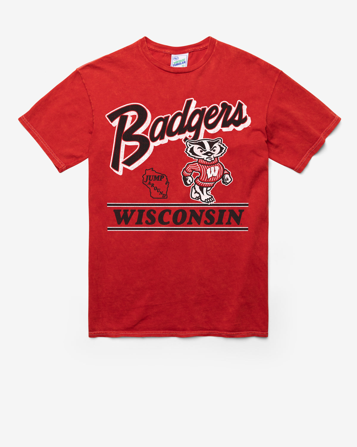 WISCONSIN BADGERS FLY BY VINTAGE '47 TUBULAR TEE