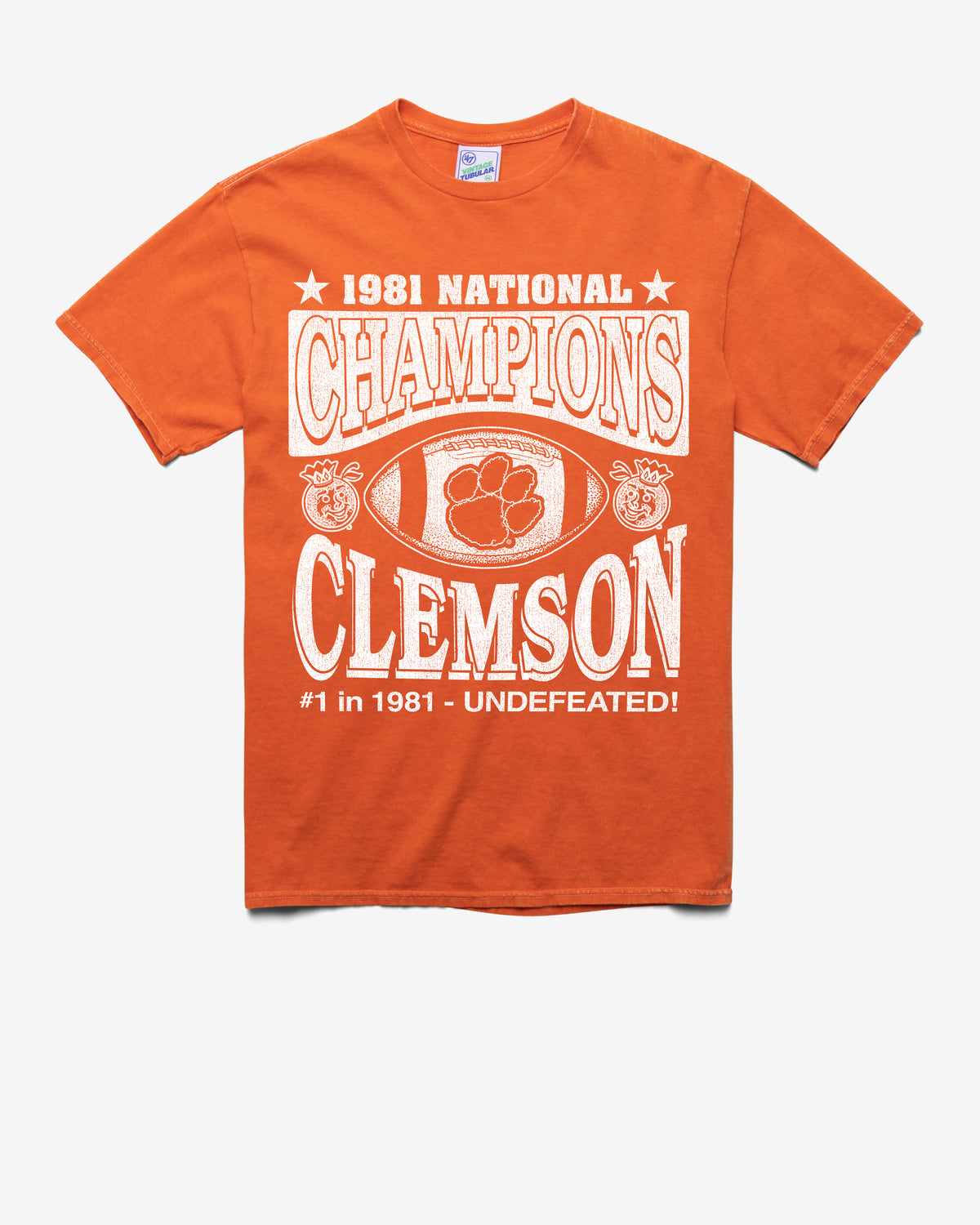 CLEMSON TIGERS H-CHAMPS MONOCHROME VINTAGE '47 TUBULAR TEE