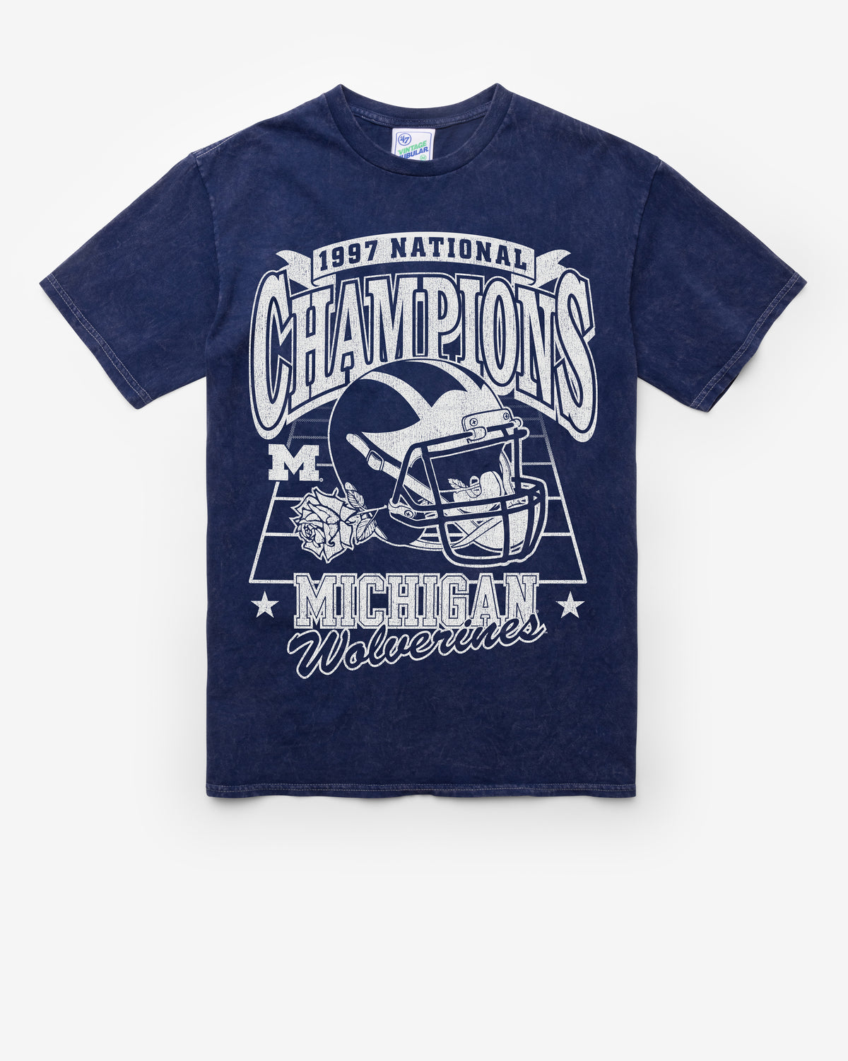 MICHIGAN WOLVERINES H-CHAMPS MONOCHROME VINTAGE '47 TUBULAR TEE