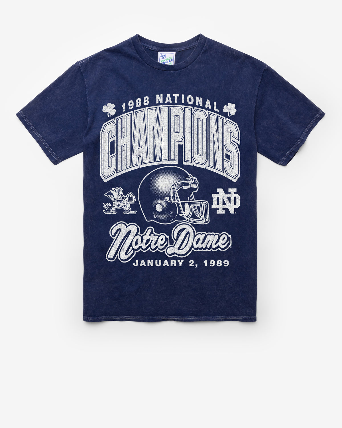 NOTRE DAME FIGHTIN IRISH H-CHA MONOCHROME VINTAGE '47 TUBULAR TEE