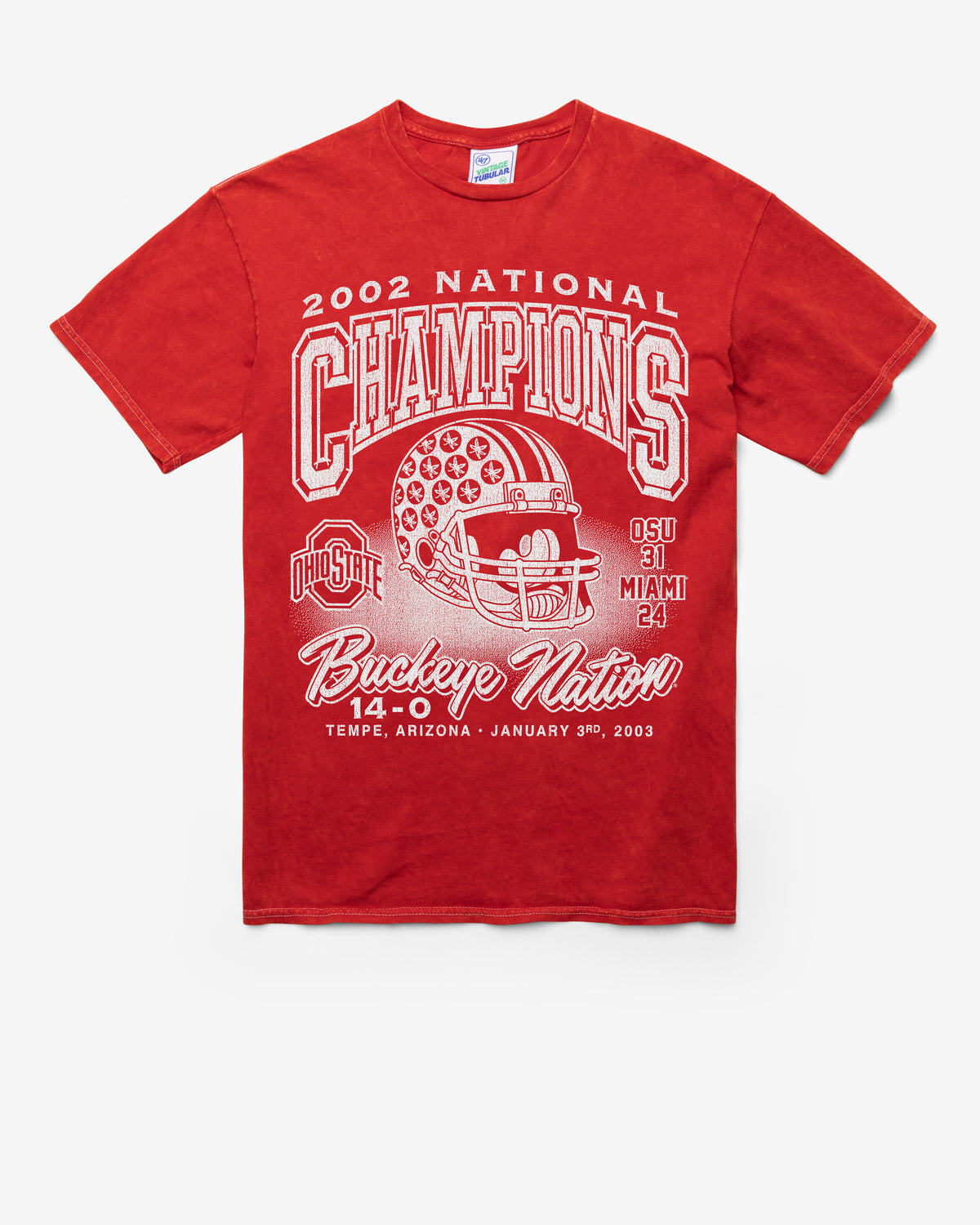 OHIO STATE BUCKEYES H-CHAMPS MONOCHROME VINTAGE '47 TUBULAR TEE