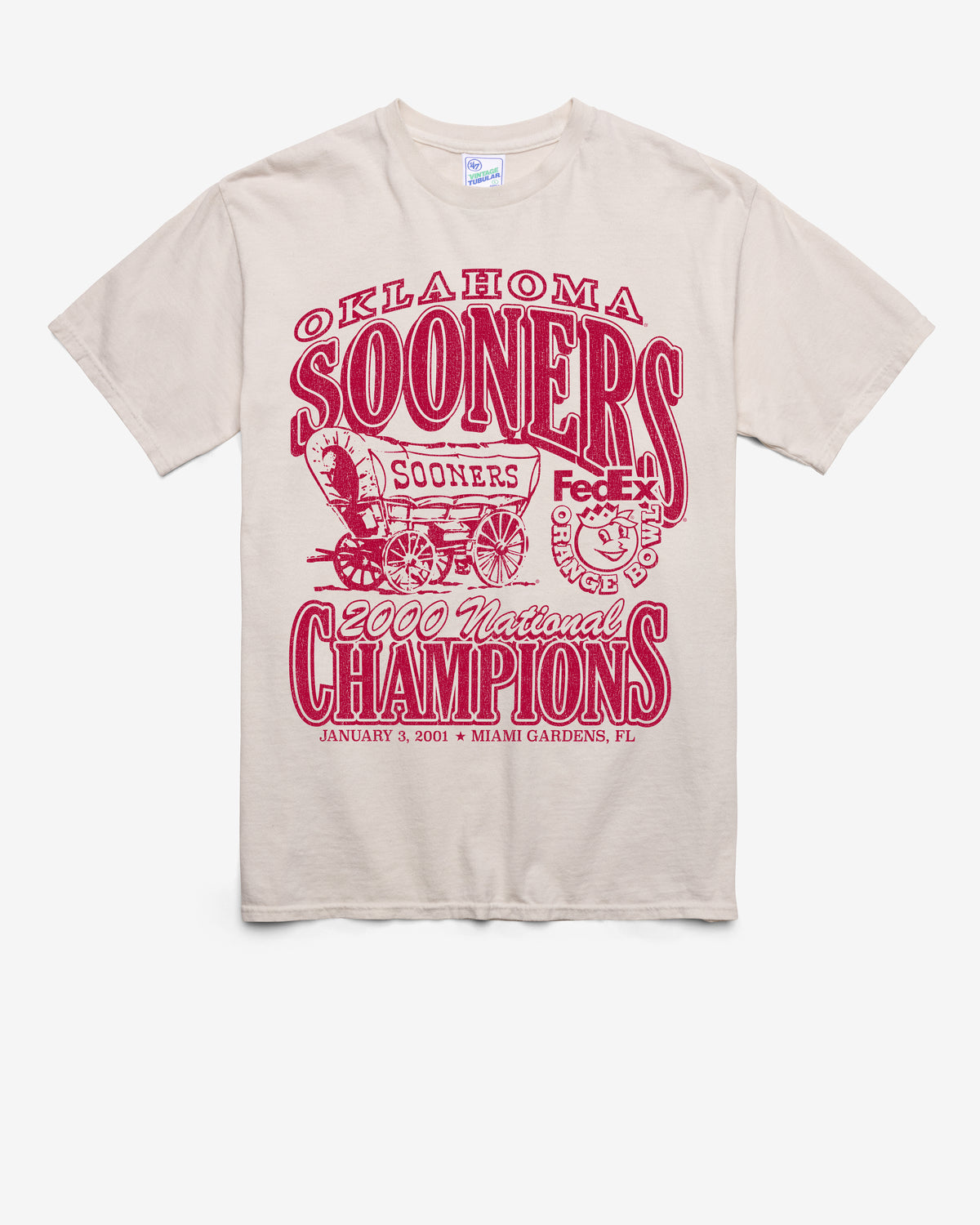 OKLAHOMA SOONERS H-BOWLS MONOCHROME VINTAGE '47 TUBULAR TEE