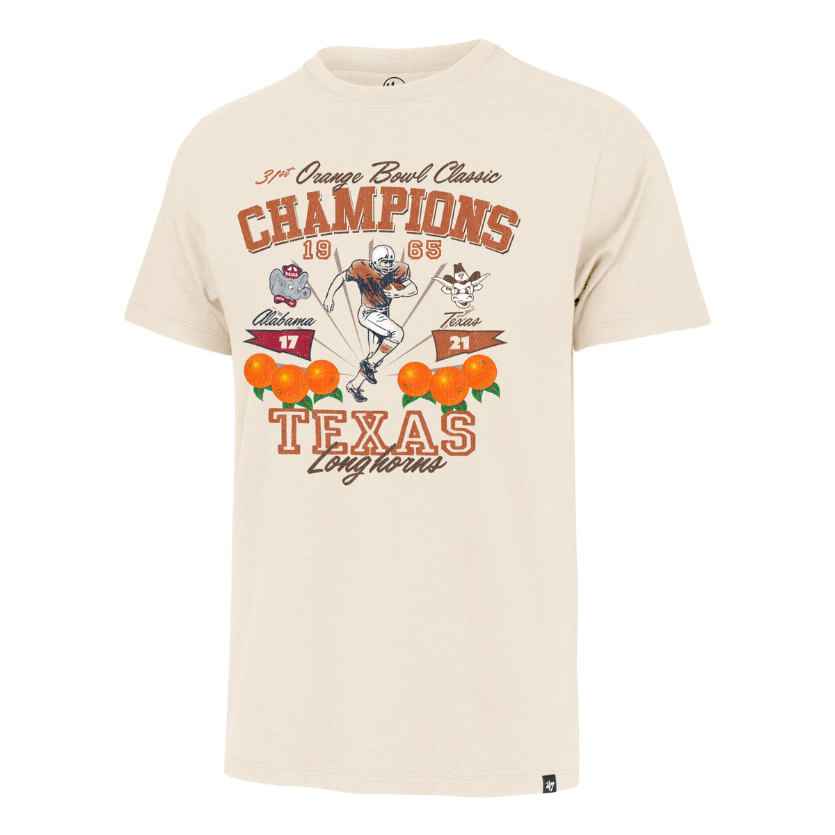 TEXAS LONGHORNS ORANGE BOWL HISTORY '47 FRANKLIN TEE