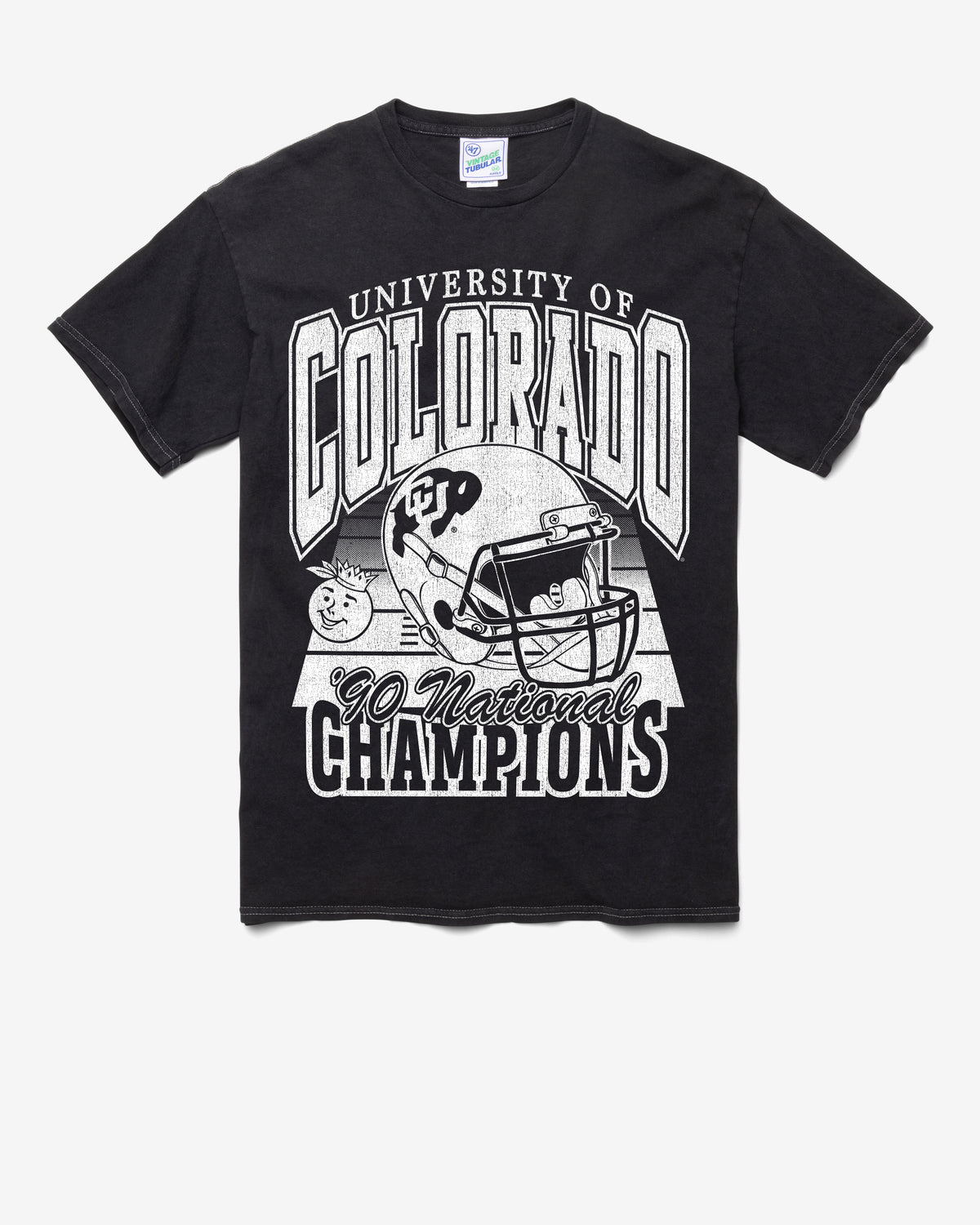 COLORADO BUFFALOES H-CHAMPS MONOCHROME VINTAGE '47 TUBULAR TEE