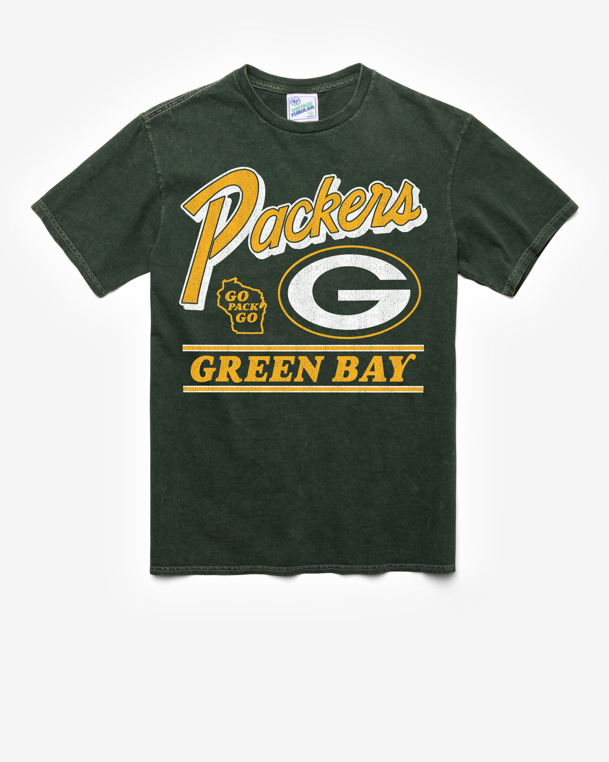 GREEN BAY PACKERS FLY BY VINTAGE '47 TUBULAR TEE