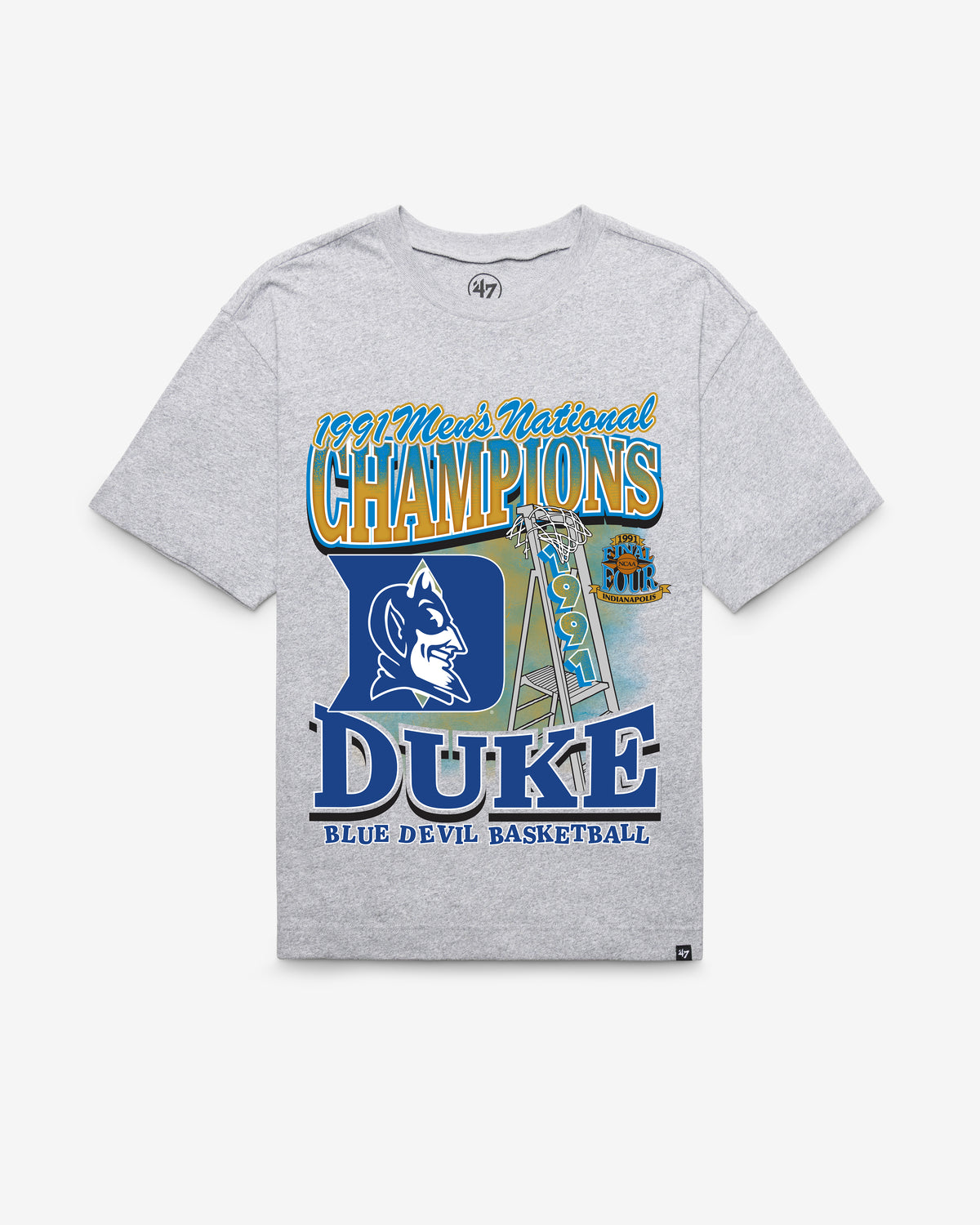 DUKE BLUE DEVILS PAST CHAMPS TOURNEY WIN '47 FOUNDATION TEE