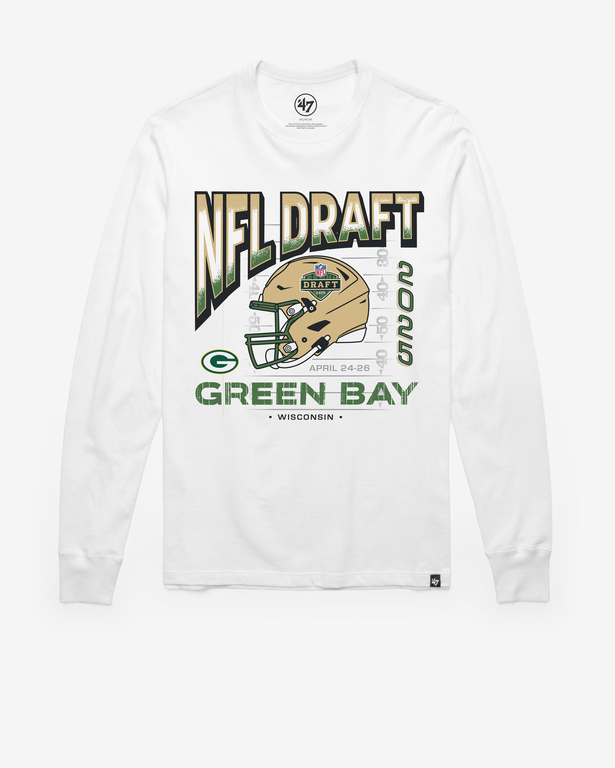 GREEN BAY PACKERS NFL DRAFT REGIONAL '47 FRANKLIN LONG SLEEVE TEE
