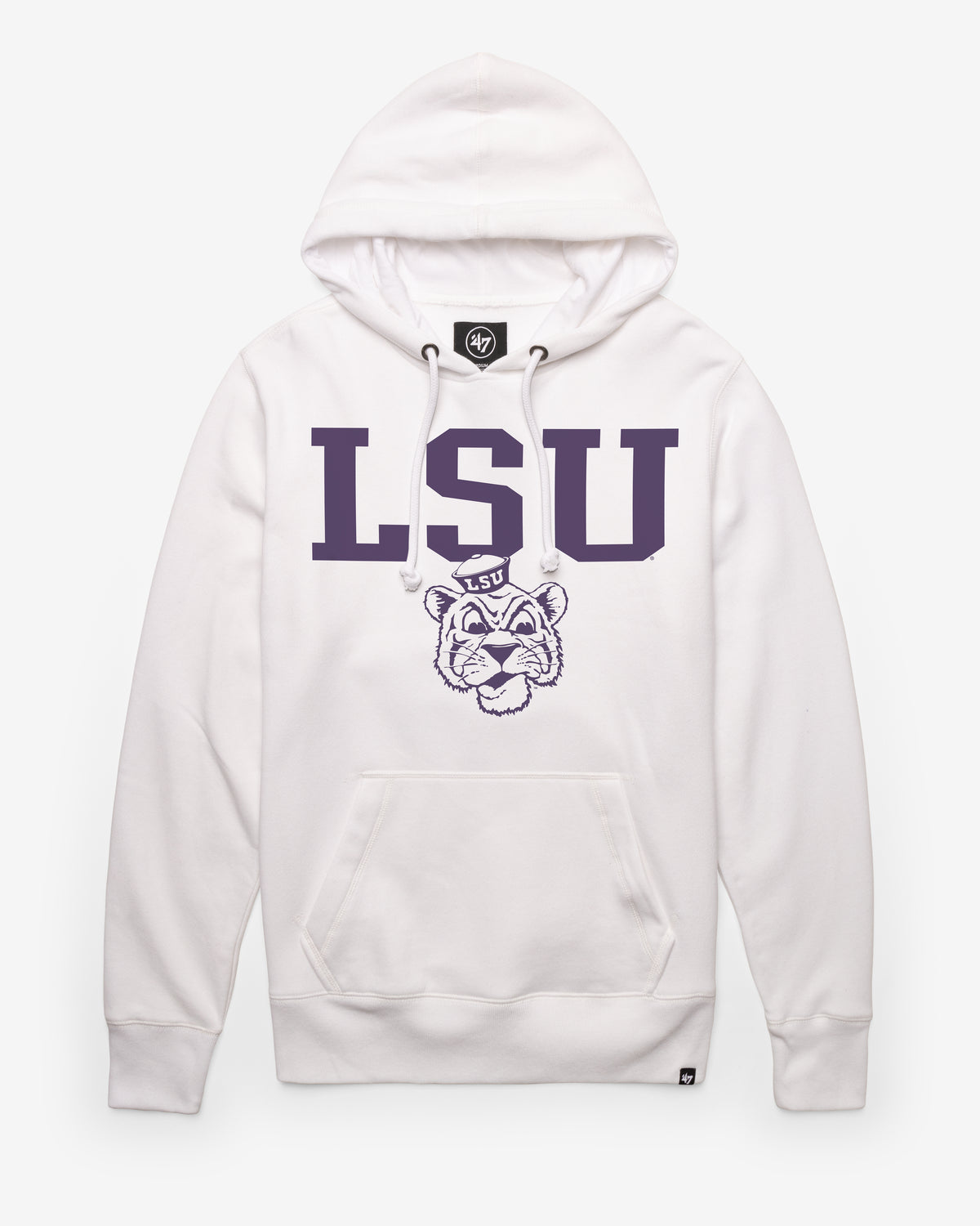 LOUISIANA STATE TIGERS LSU VINTAGE STRAIGHT BLOCK '47 HEADLINE HOOD