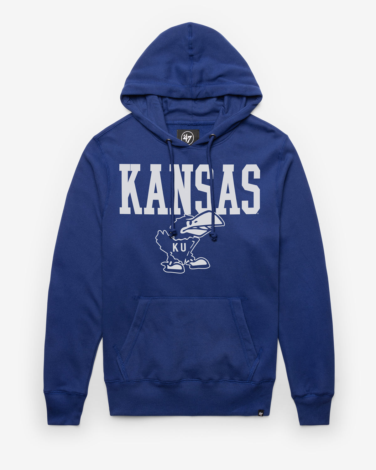 KANSAS JAYHAWKS VINTAGE STRAIGHT BLOCK '47 HEADLINE HOOD