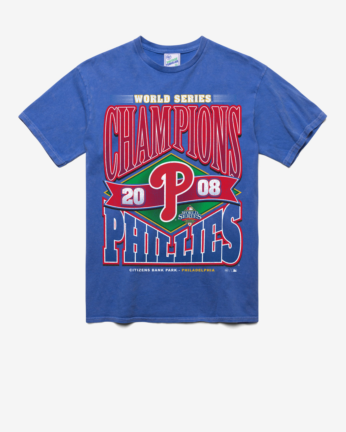 PHILADELPHIA PHILLIES COOPERSTWON WORLD SERIES LOCKER VINTAGE '47 TUBULAR TEE