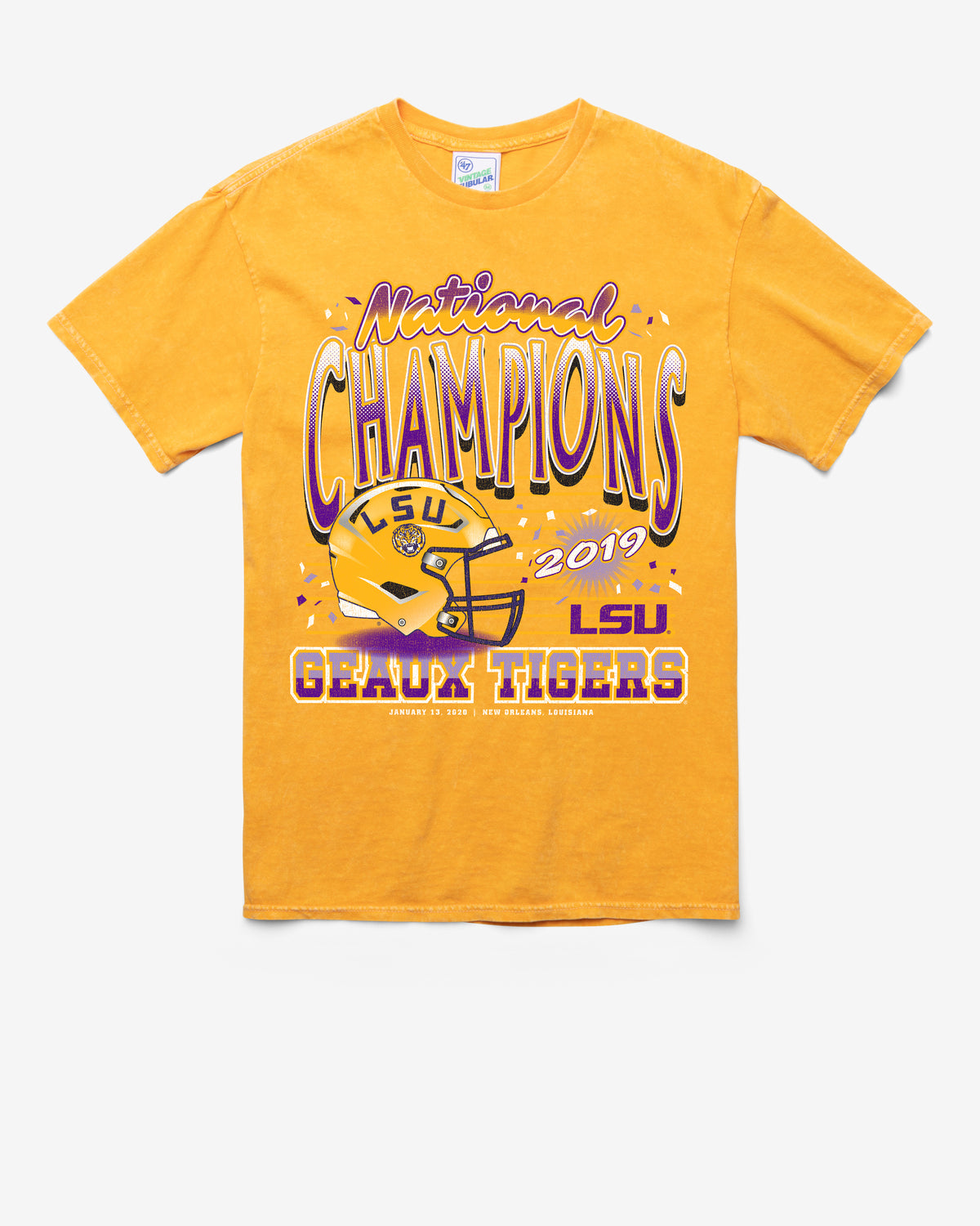 LOUISIANA STATE TIGERS LSU H-CHAMPS LOCKER VINTAGE '47 TUBULAR TEE