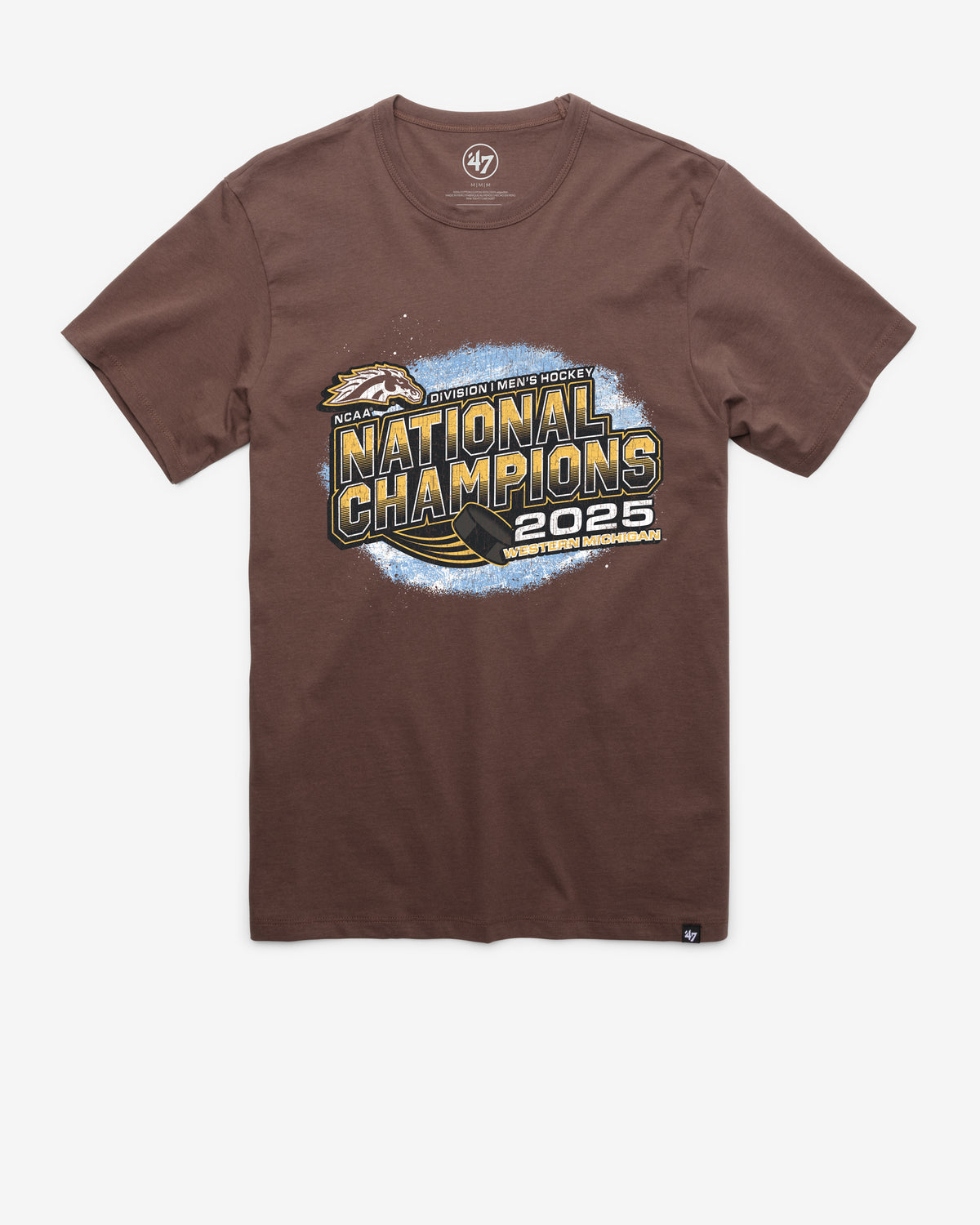 WESTERN MICHIGAN BRONCOS MEN'S HOCKEY 2025 NCAA NATIONAL CHAMPIONS '47 FRANKLIN TEE
