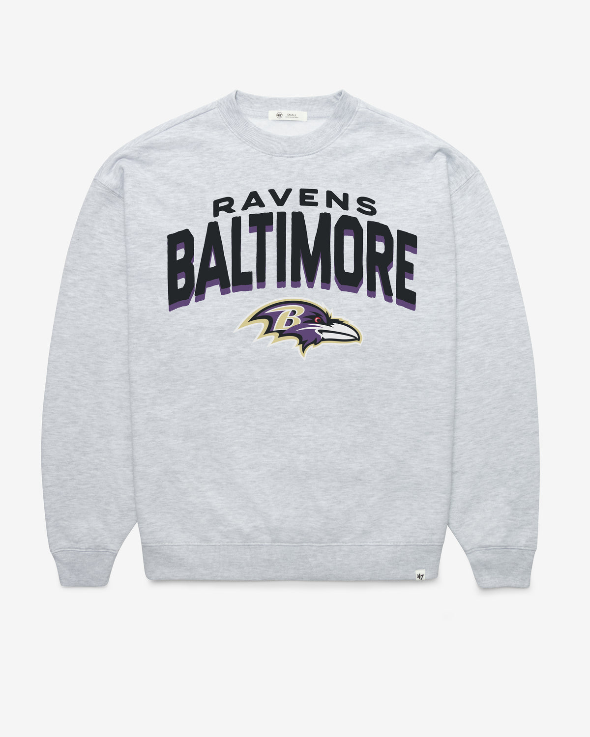 BALTIMORE RAVENS CAMPUS ARCH CLOUD '47 OVERSIZED CREW WOMENS