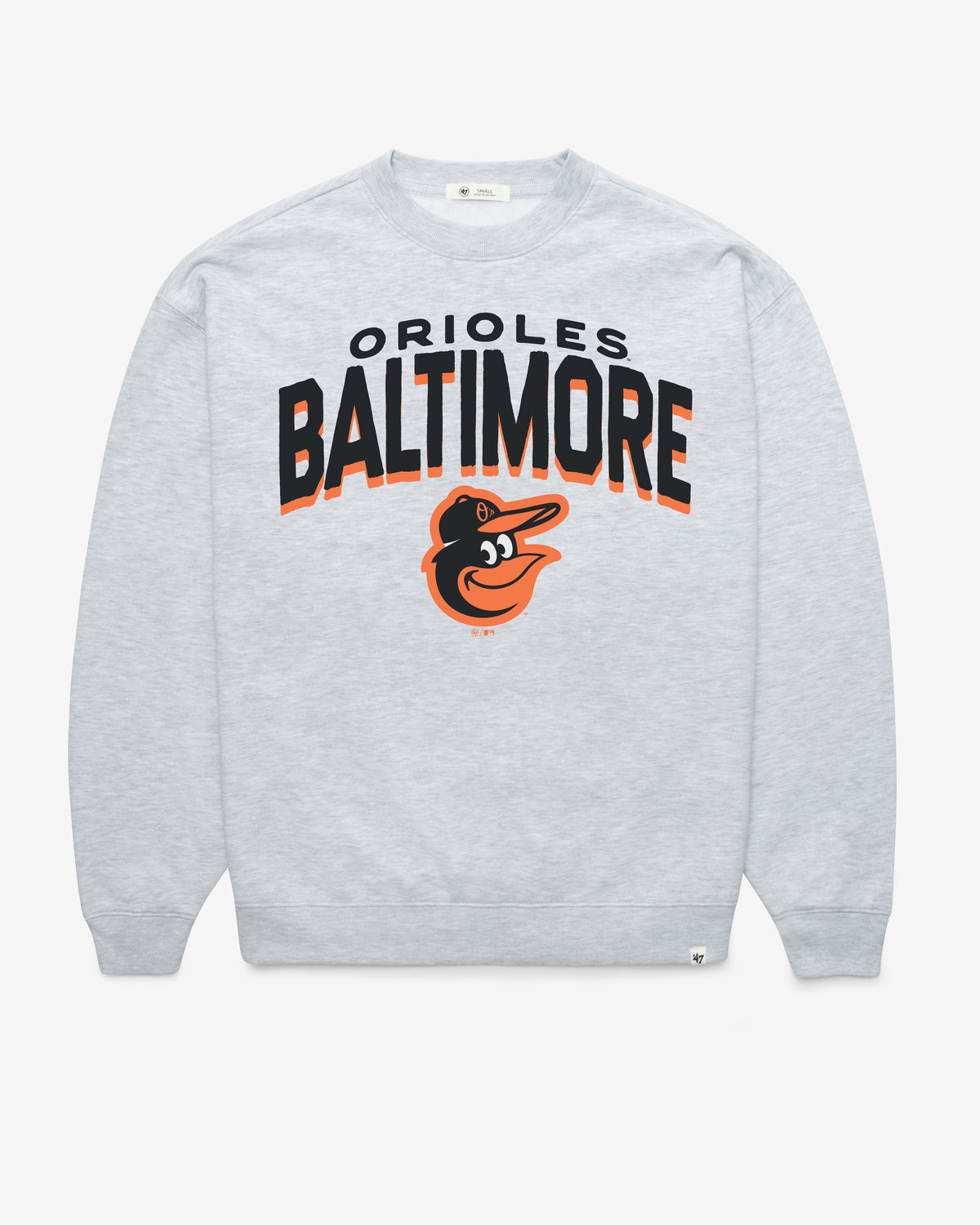 BALTIMORE ORIOLES CAMPUS ARCH CLOUD '47 OVERSIZED CREW WOMENS