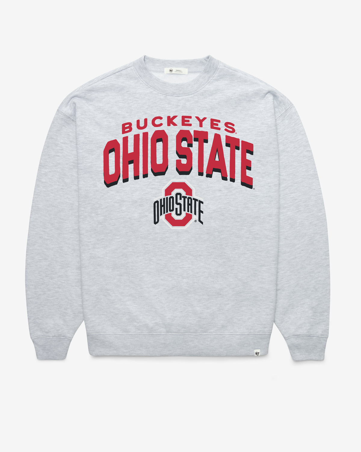 OHIO STATE BUCKEYES CAMPUS ARCH CLOUD '47 OVERSIZED CREW WOMENS
