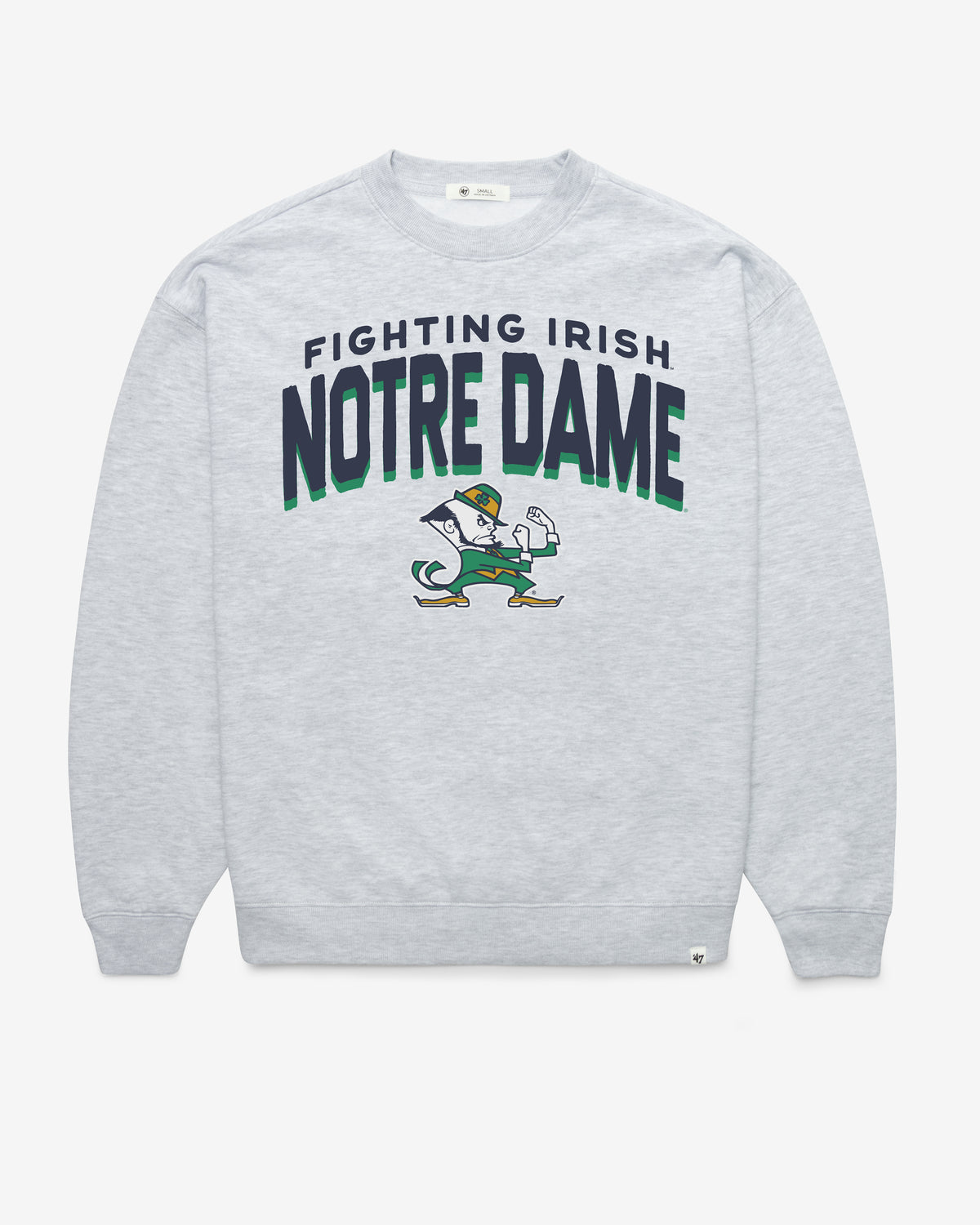 NOTRE DAME FIGHTIN IRISH CAMPUS ARCH CLOUD '47 OVERSIZED CREW WOMENS