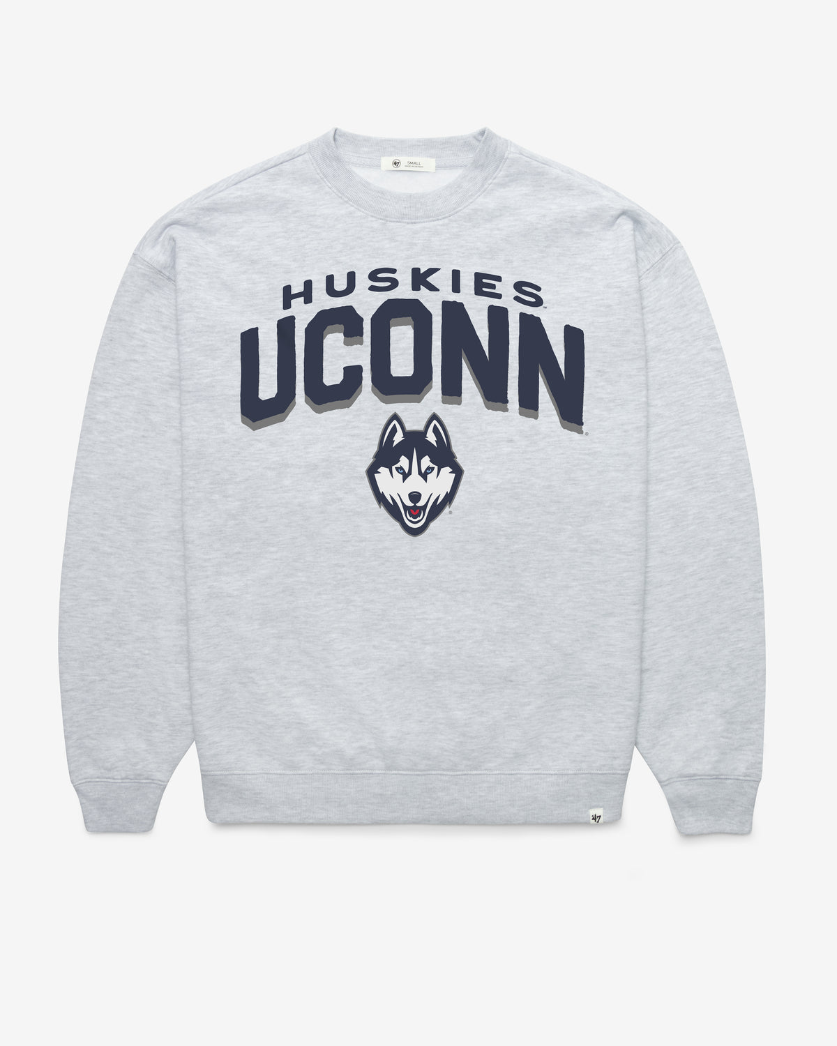 CONNECTICUT HUSKIES UCONN CAMPUS ARCH CLOUD '47 OVERSIZED CREW WOMENS