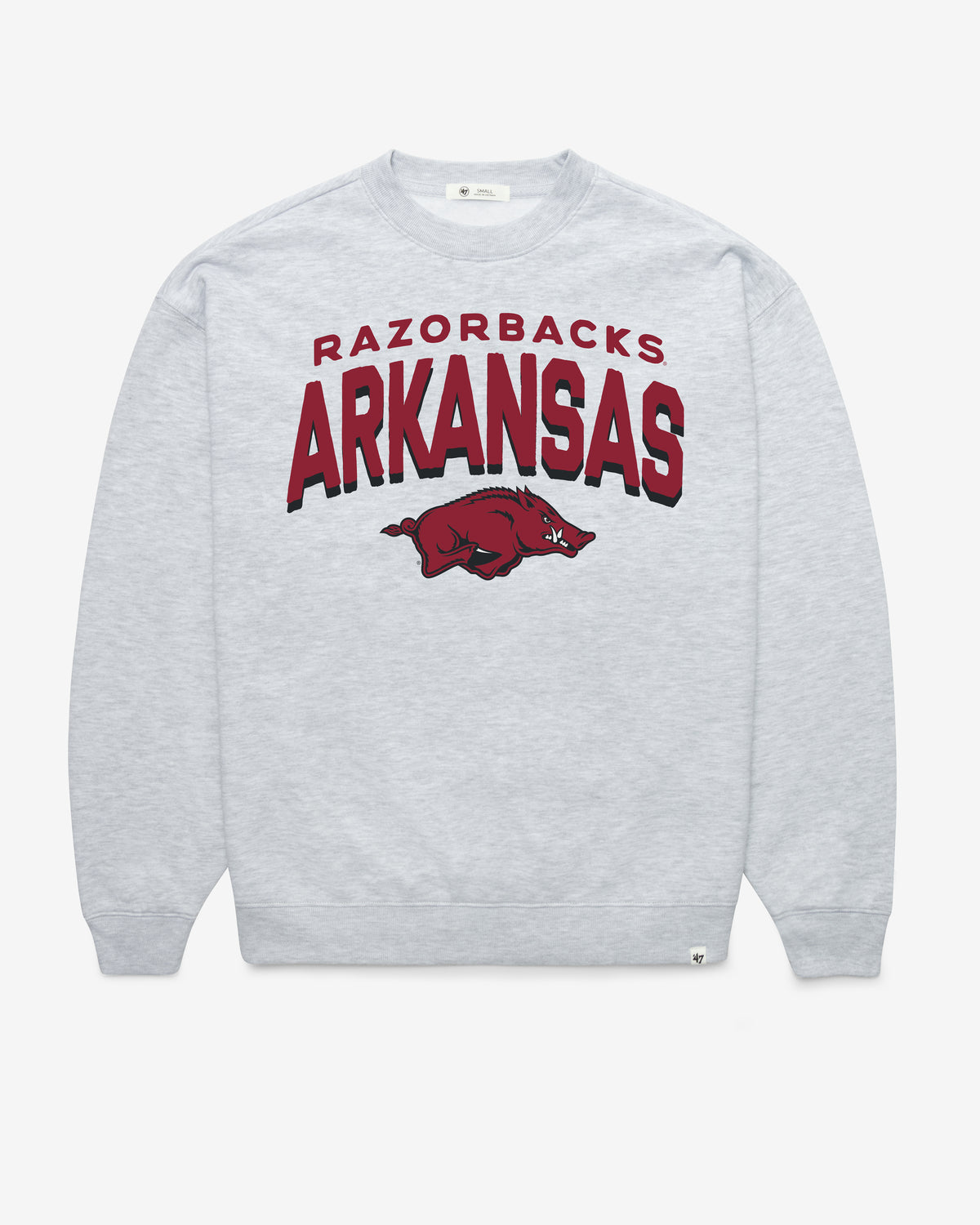ARKANSAS RAZORBACKS CAMPUS ARCH CLOUD '47 OVERSIZED CREW WOMENS