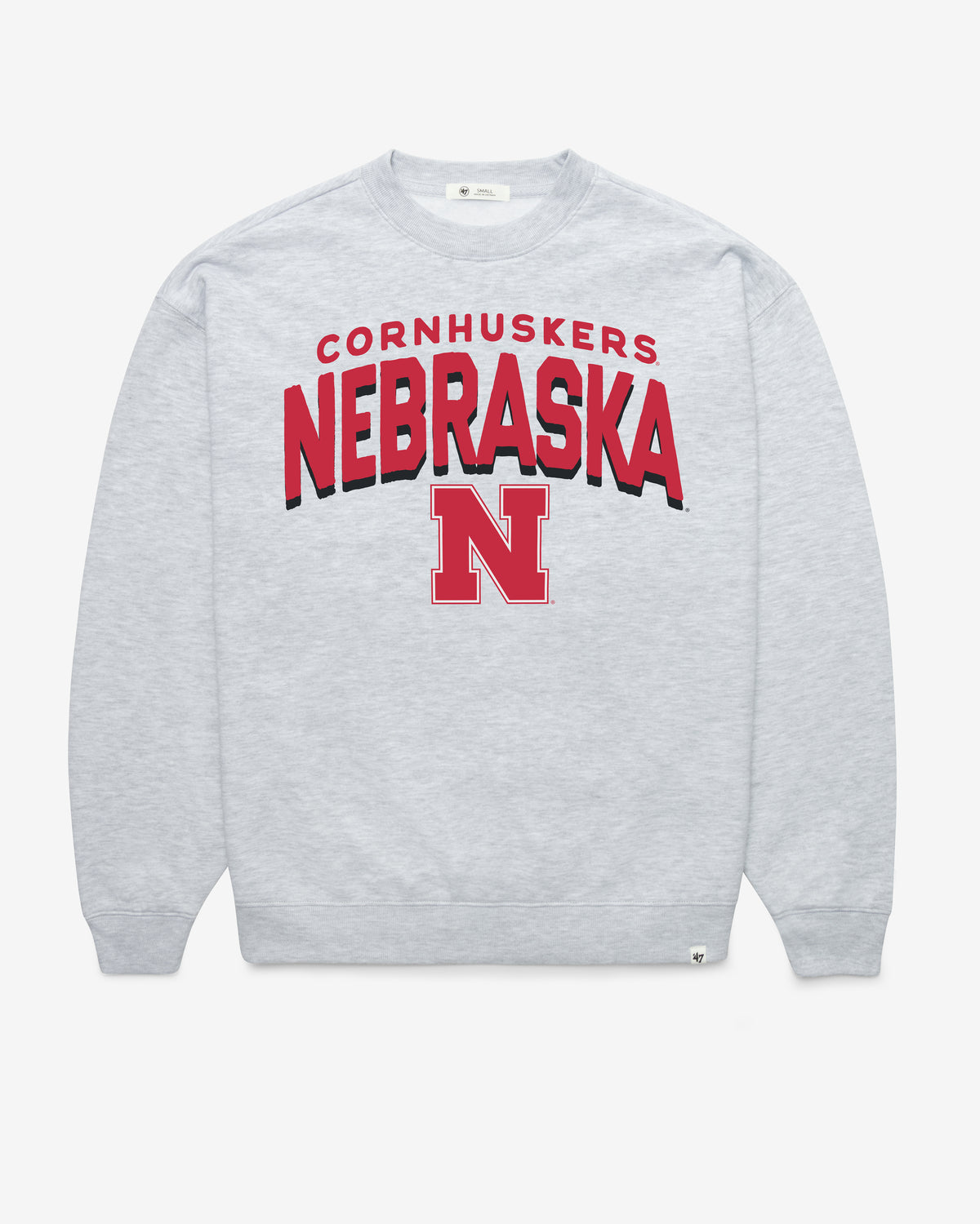 NEBRASKA CORNHUSKERS CAMPUS ARCH CLOUD '47 OVERSIZED CREW WOMENS
