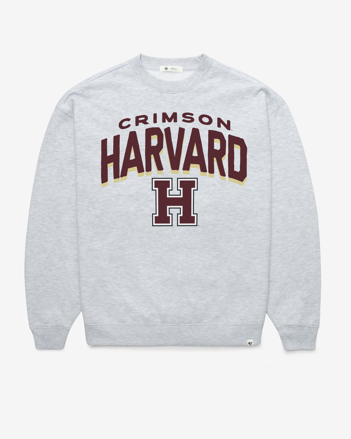HARVARD CRIMSON CAMPUS ARCH CLOUD '47 OVERSIZED CREW WOMENS