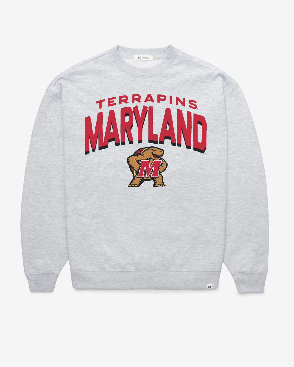 MARYLAND TERRAPINS CAMPUS ARCH CLOUD '47 OVERSIZED CREW WOMENS