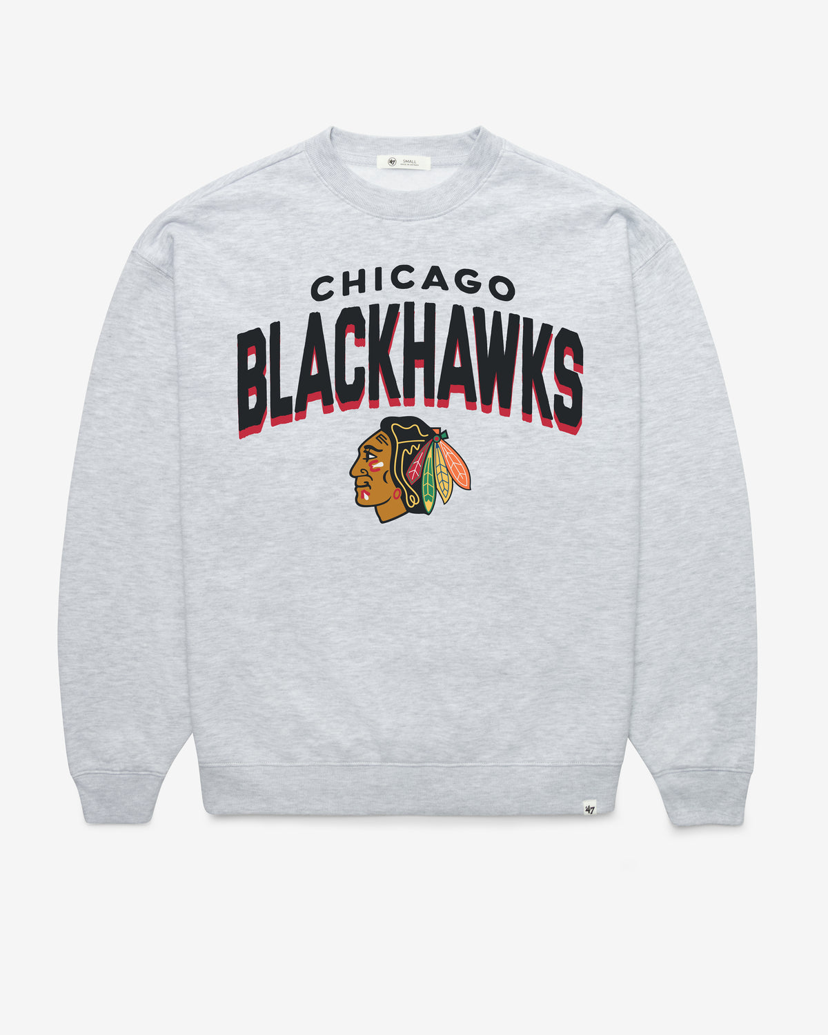 CHICAGO BLACKHAWKS CAMPUS ARCH CLOUD '47 OVERSIZED CREW WOMENS