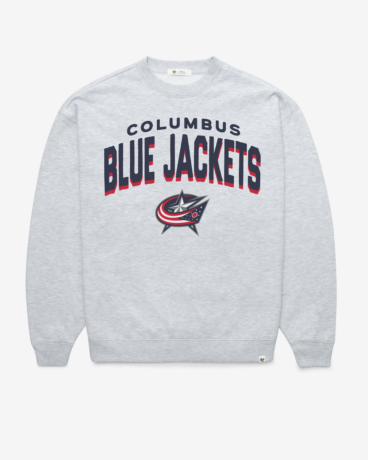 COLUMBUS BLUE JACKETS CAMPUS ARCH CLOUD '47 OVERSIZED CREW WOMENS