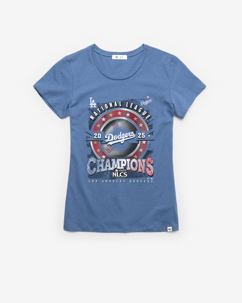 LOS ANGELES DODGERS 2025 NATIONAL LEAGUE CHAMPIONS '47 FRANKIE TEE WOMENS