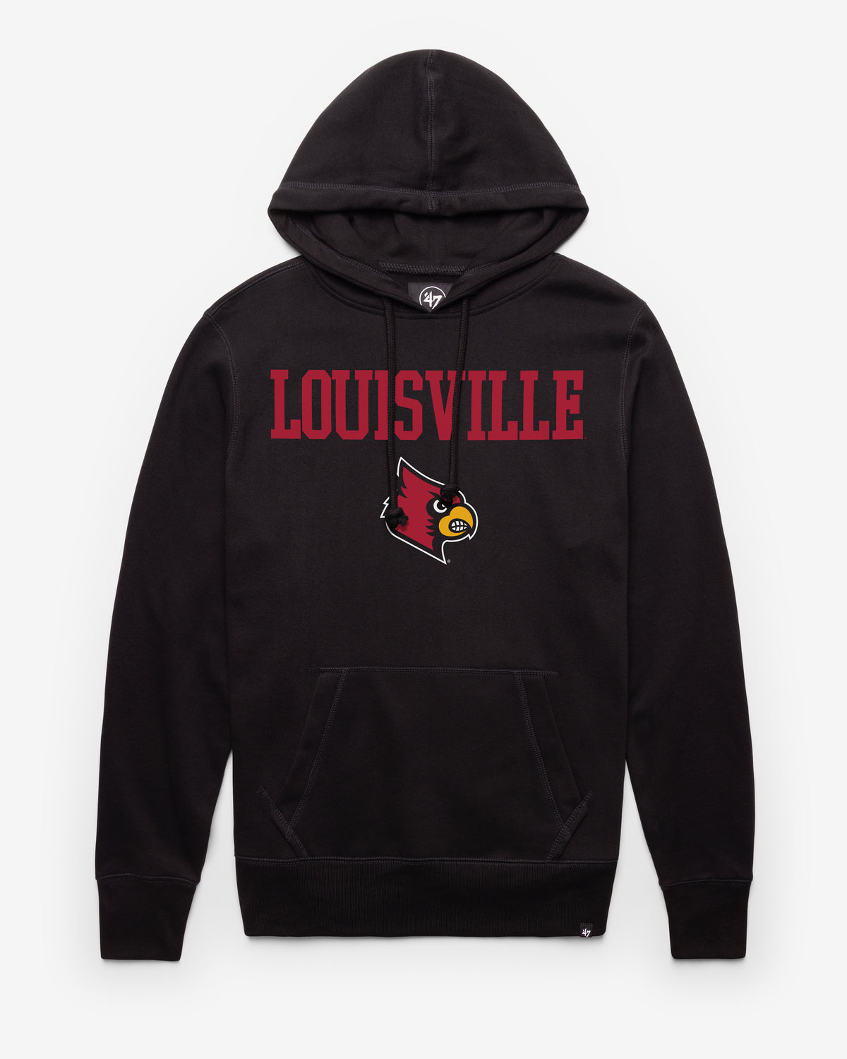 LOUISVILLE CARDINALS STRAIGHT BLOCK '47 HEADLINE HOOD