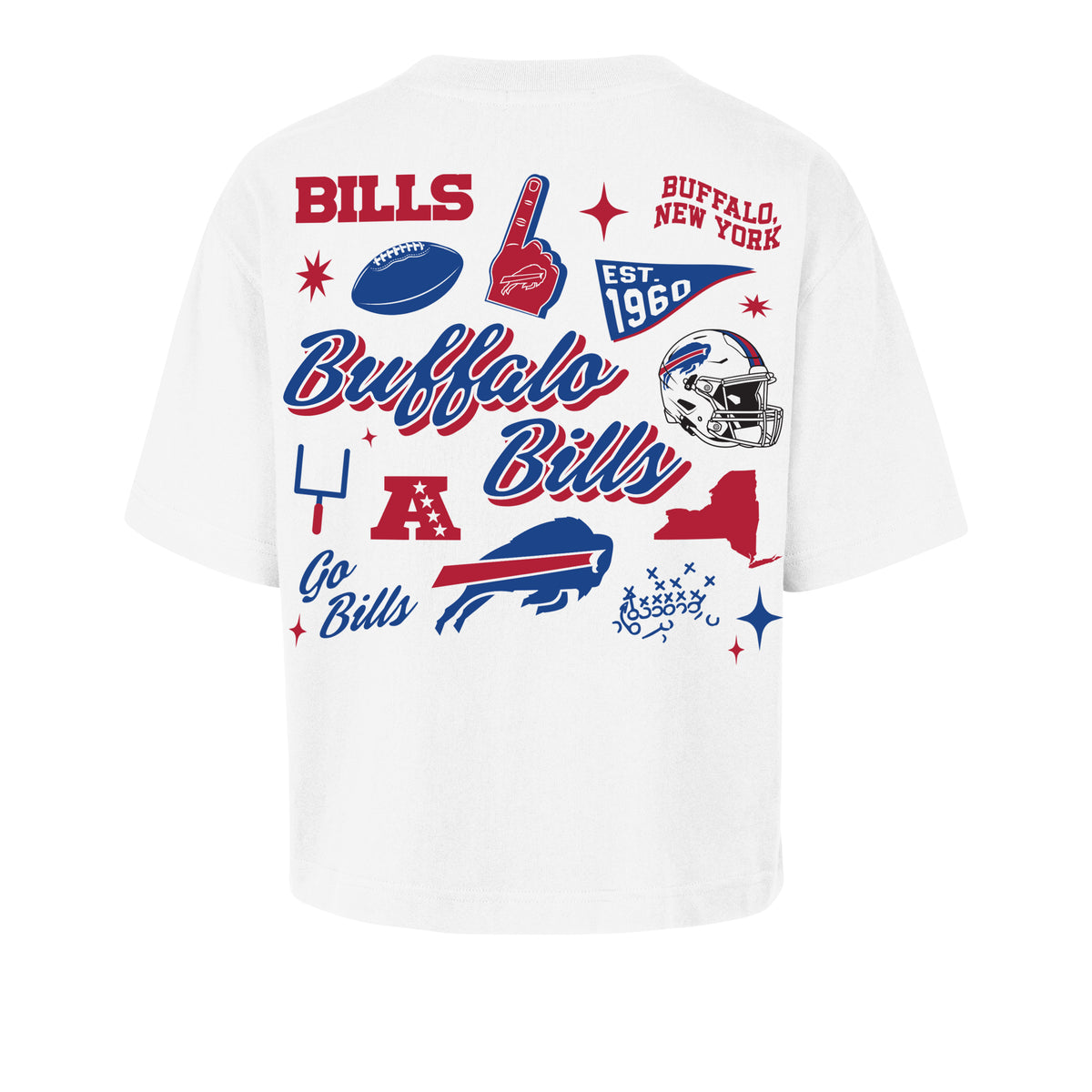 BUFFALO BILLS COLLAGE SCRIPT '47 REED CITY TEE WOMENS