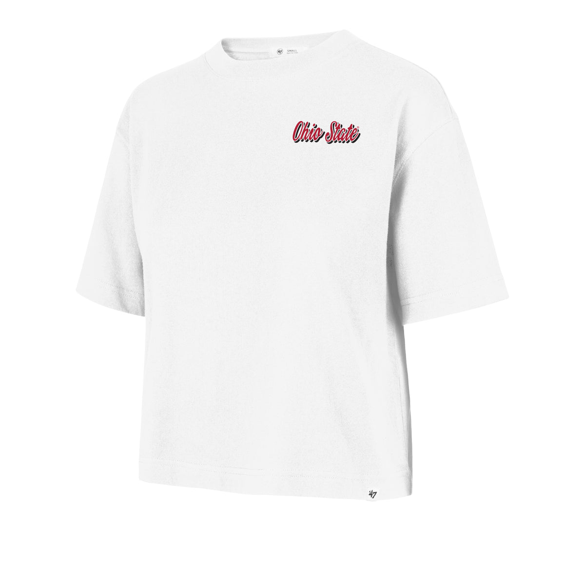 OHIO STATE BUCKEYES COLLAGE SCRIPT '47 REED CITY TEE WOMENS