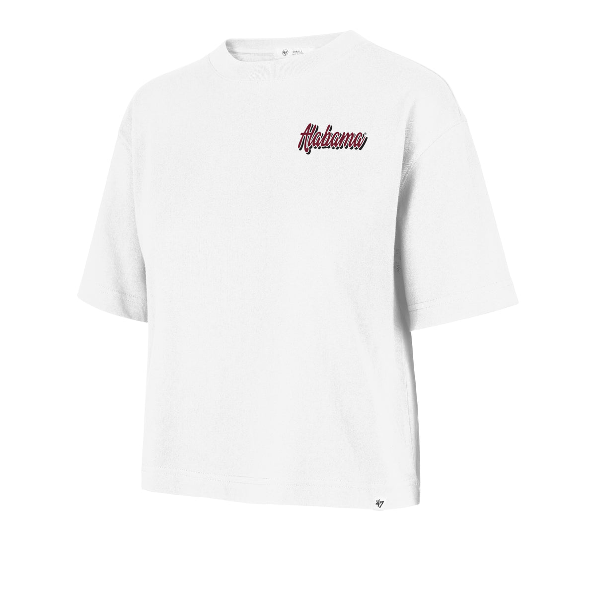 ALABAMA CRIMSON TIDE COLLAGE SCRIPT '47 REED CITY TEE WOMENS