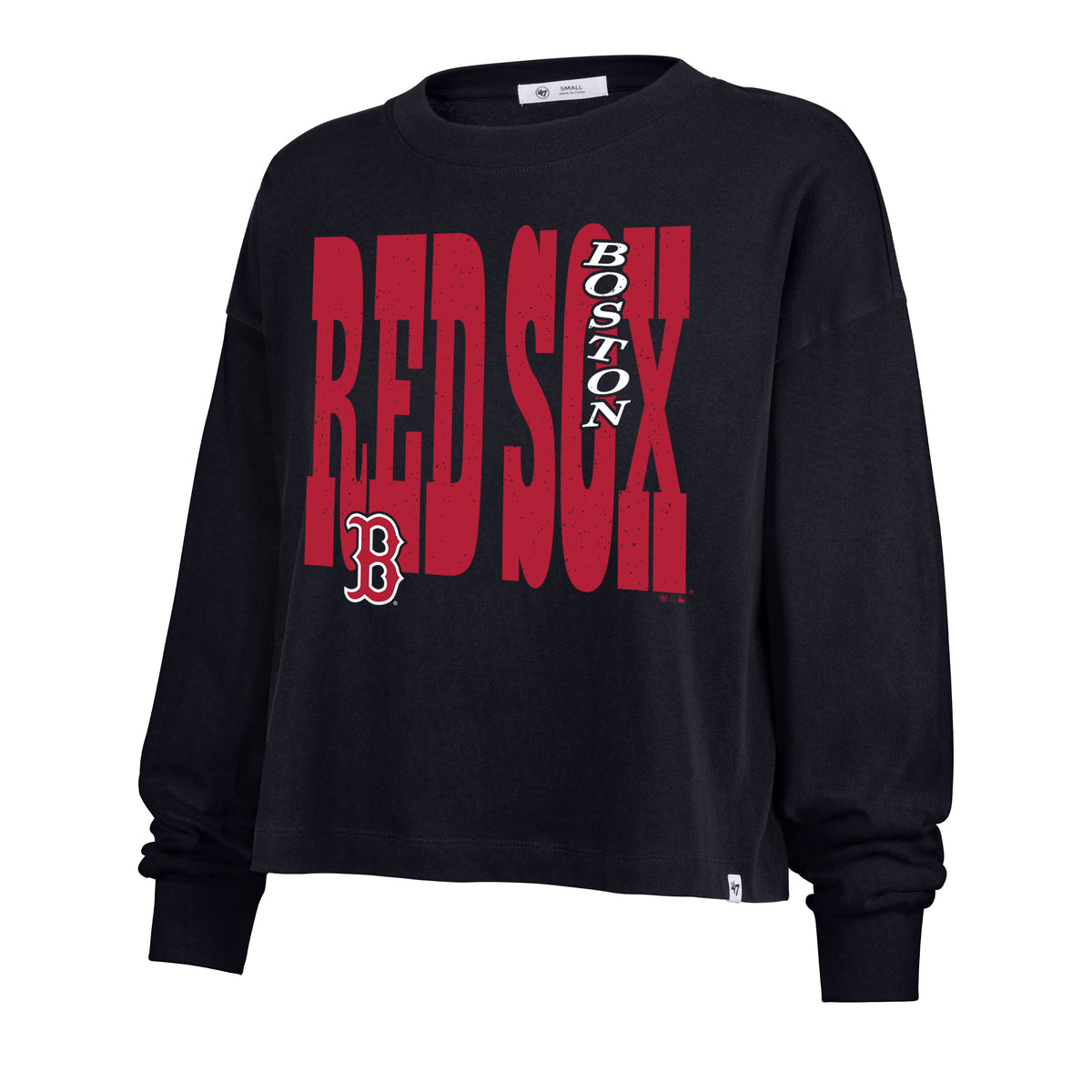 BOSTON RED SOX BOLD STACK '47 SYDNEY LONG SLEEVE TEE WOMENS