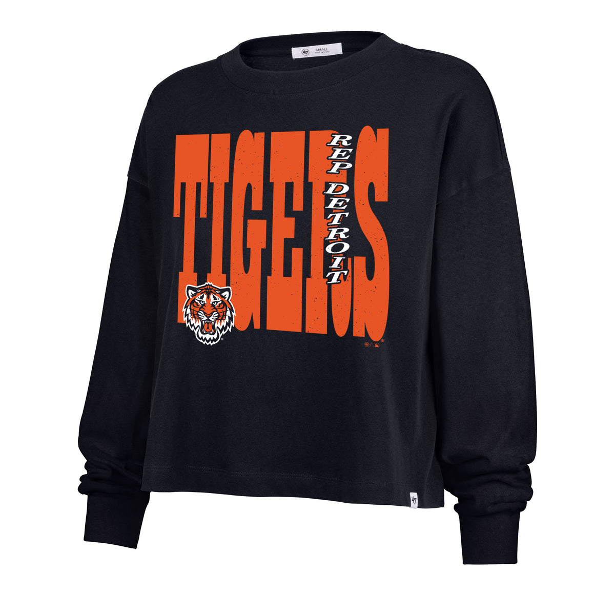 DETROIT TIGERS BOLD STACK '47 SYDNEY LONG SLEEVE TEE WOMENS