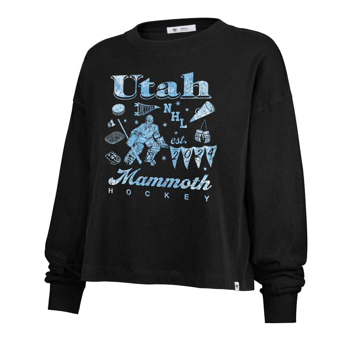 UTAH MAMMOTH TEAM COLLAGE '47 SYDNEY LONG SLEEVE TEE WOMENS