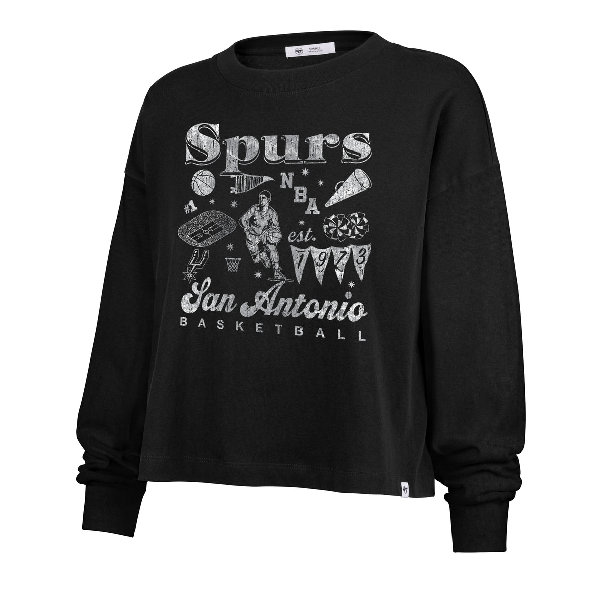 SAN ANTONIO SPURS TEAM COLLAGE '47 SYDNEY LONG SLEEVE TEE WOMENS