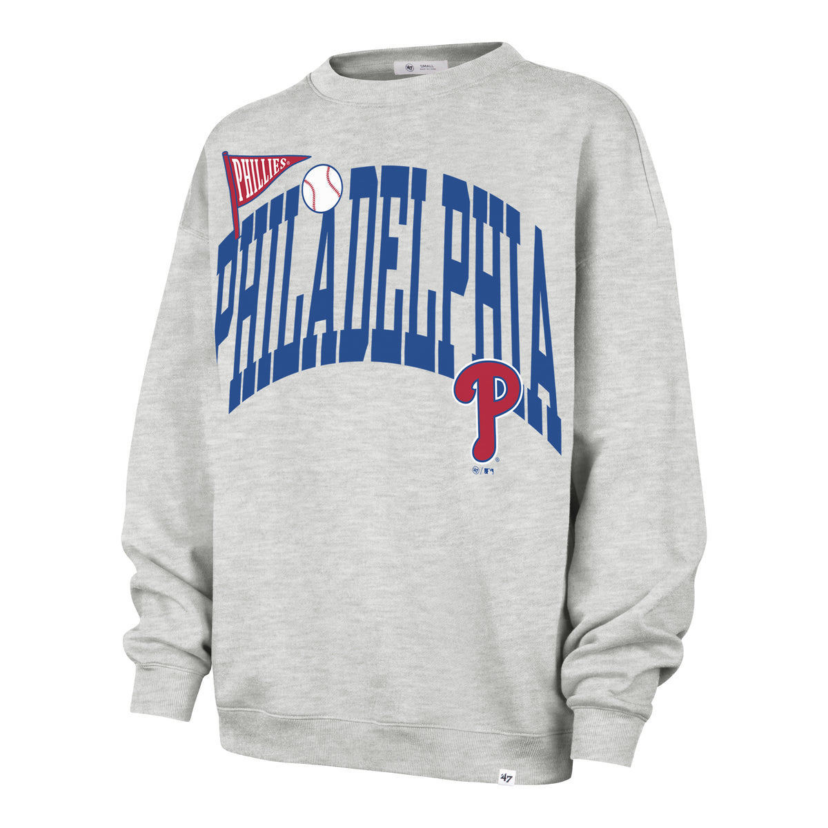 PHILADELPHIA PHILLIES ARCHED ICON '47 OVERSIZED CREW WOMENS