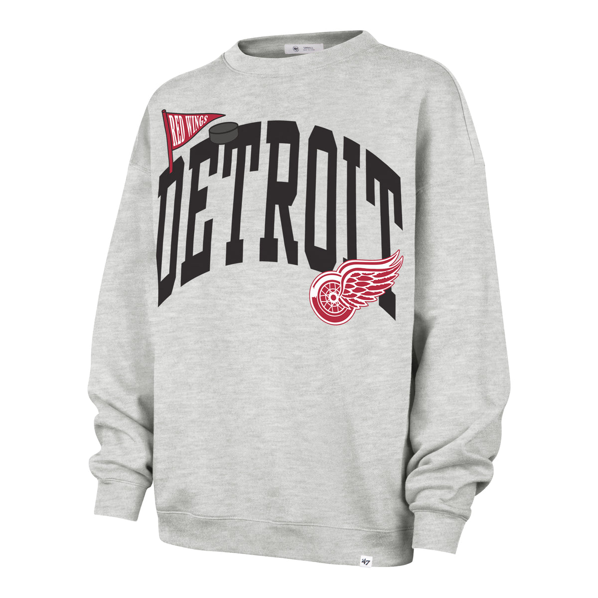 DETROIT RED WINGS ARCHED ICON '47 OVERSIZED CREW WOMENS