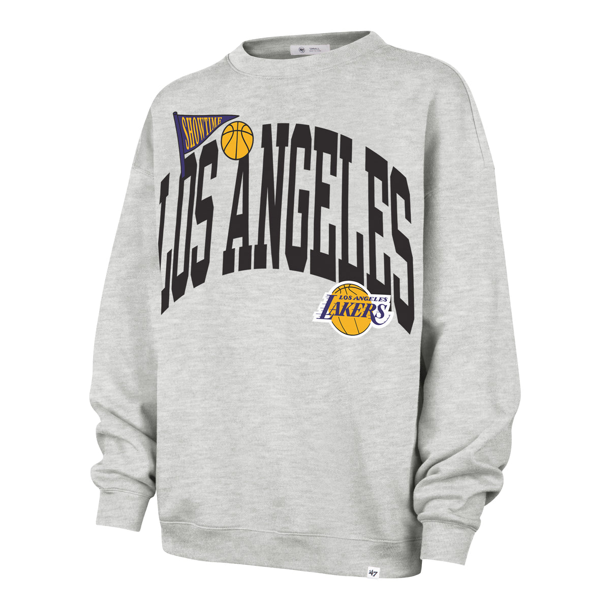 LOS ANGELES LAKERS ARCHED ICON '47 OVERSIZED CREW WOMENS