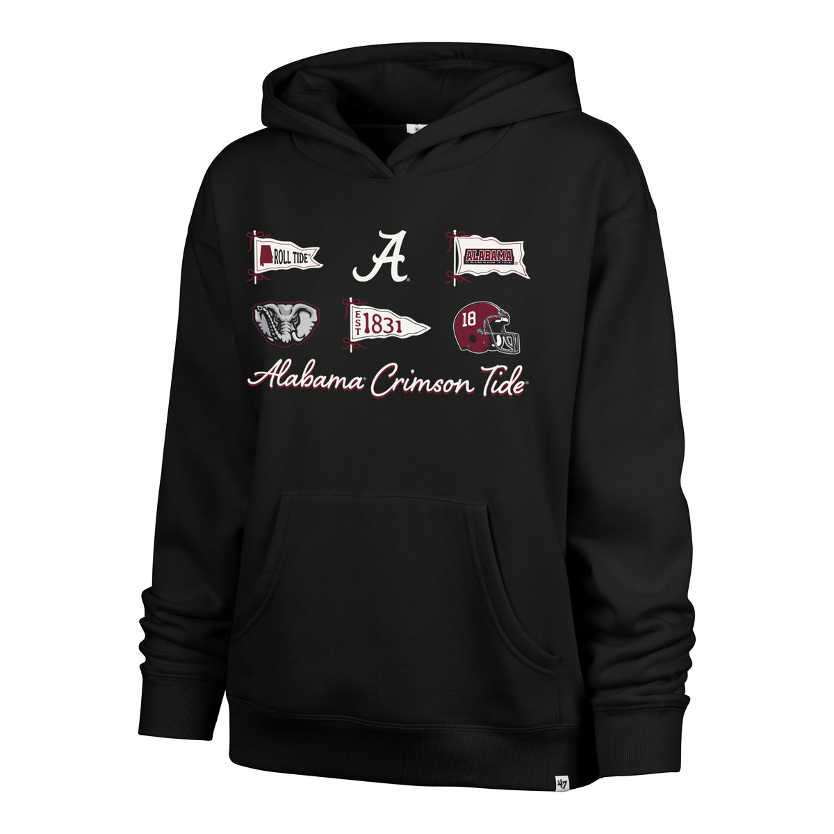 ALABAMA CRIMSON TIDE BOW AND BANNERS '47 NAOMI HOOD WOMENS