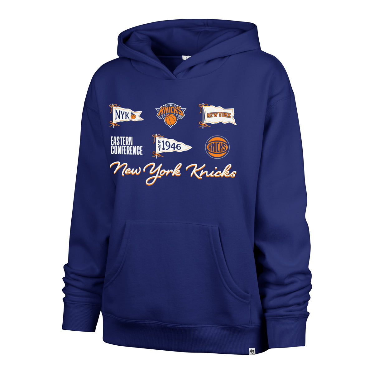 NEW YORK KNICKS BOW AND BANNERS '47 NAOMI HOOD WOMENS