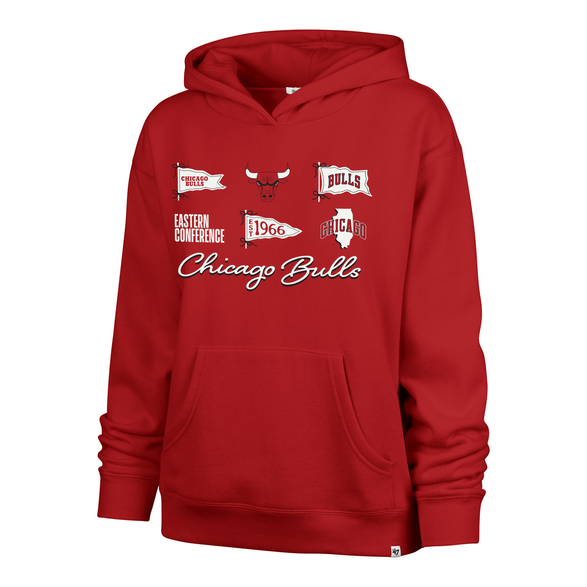 CHICAGO BULLS BOW AND BANNERS '47 NAOMI HOOD WOMENS