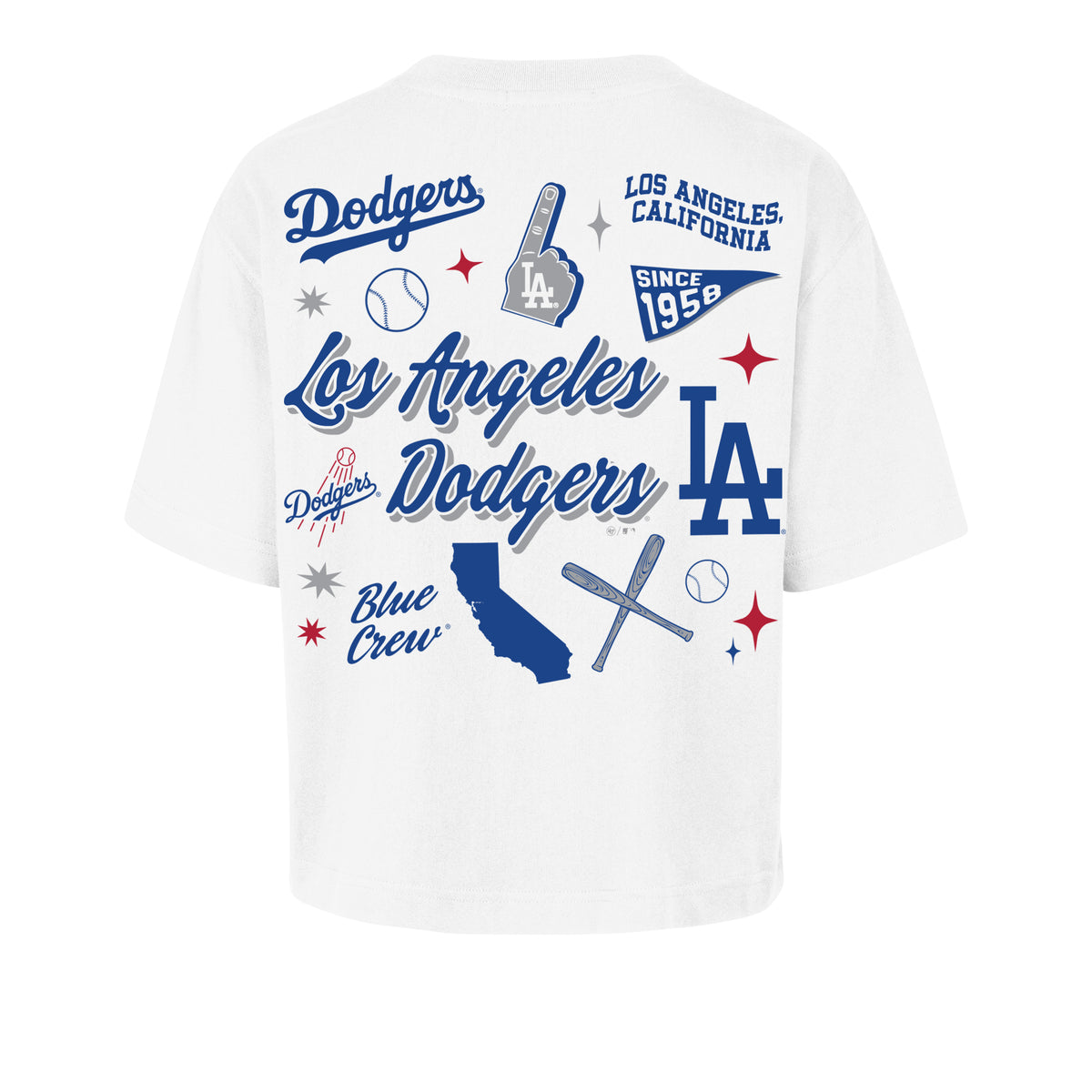 LOS ANGELES DODGERS COLLAGE SCRIPT '47 REED CITY TEE WOMENS
