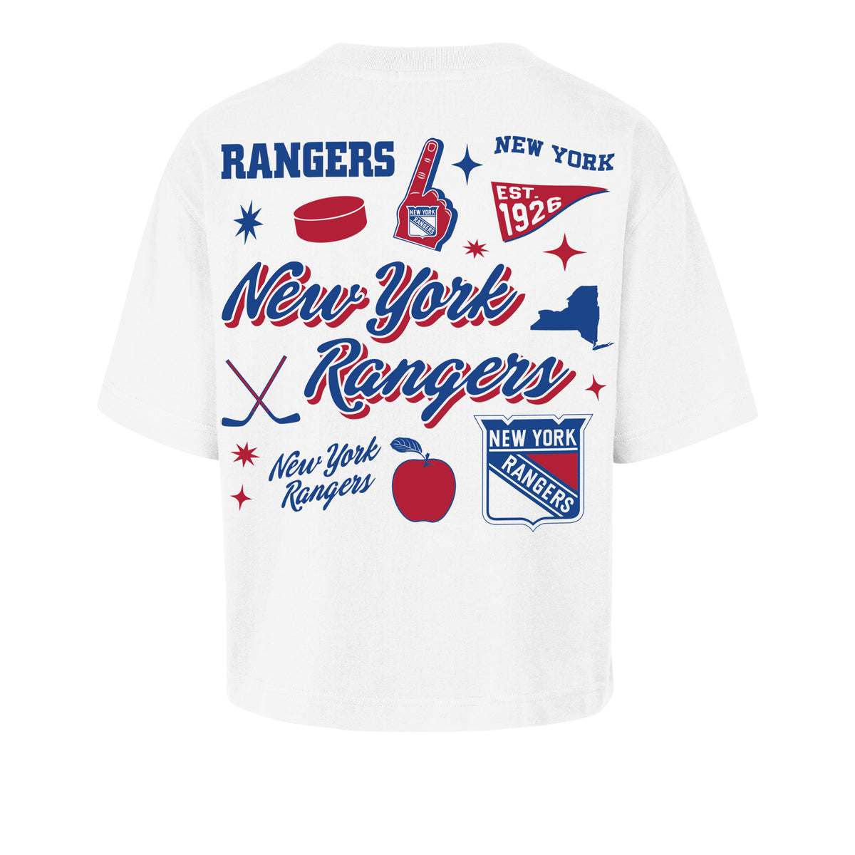 NEW YORK RANGERS COLLAGE SCRIPT '47 REED CITY TEE WOMENS